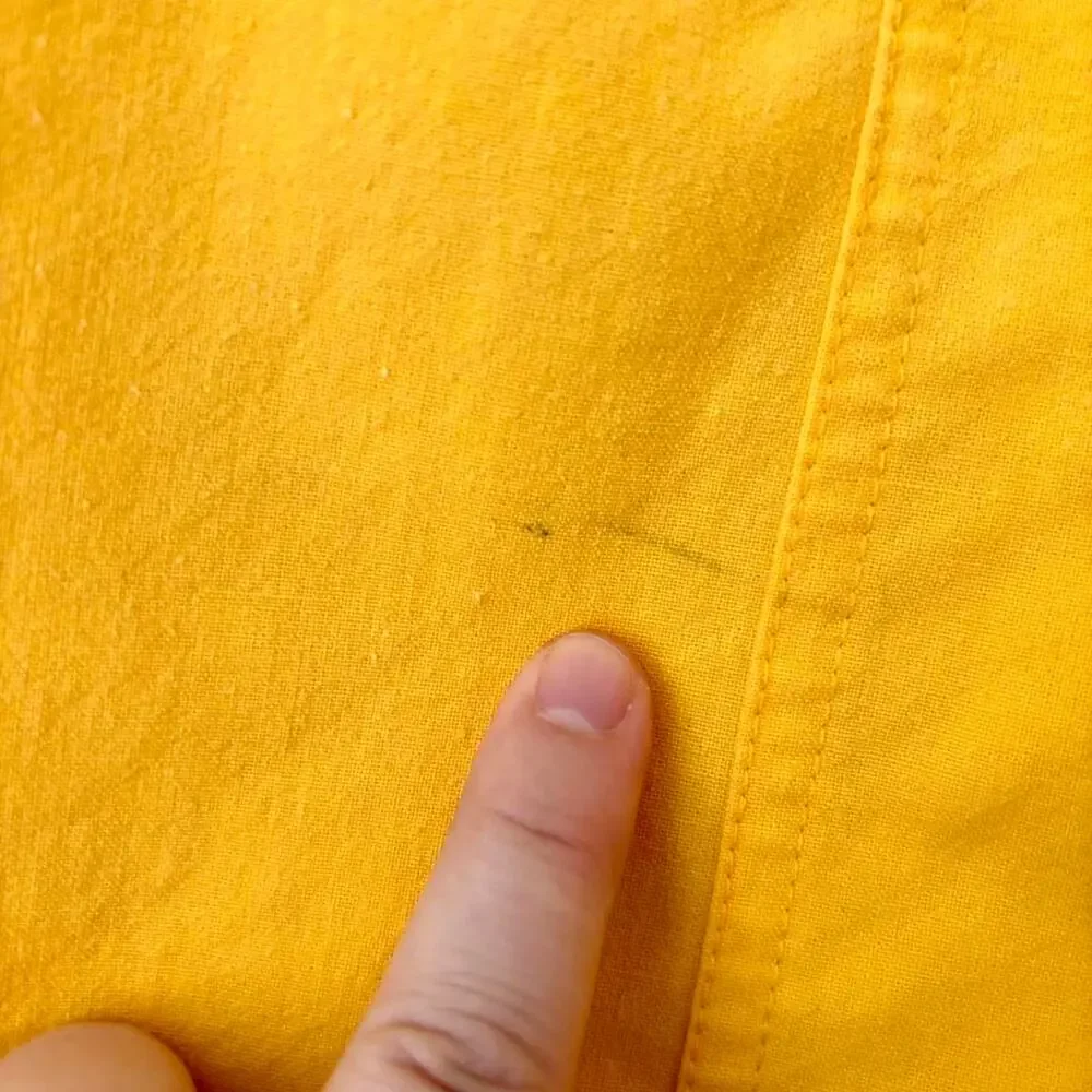 Vintage Cotton Yellow Bermuda Shorts Pockets Elastic Waist- Size Large